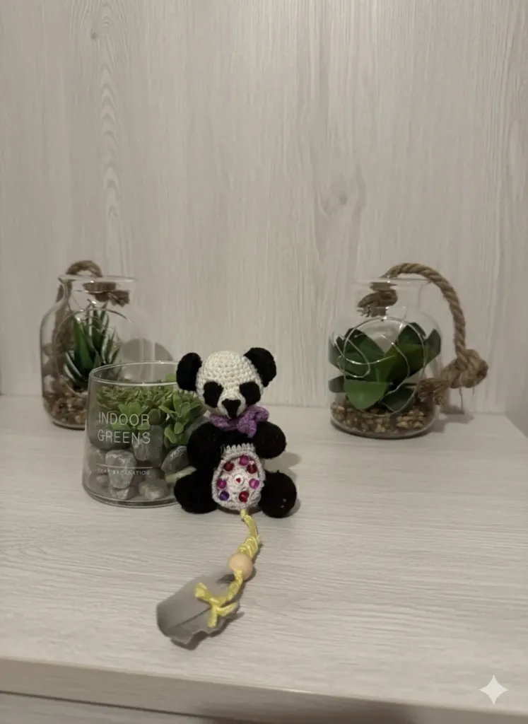 [Le Rêve de Panda] Porte- clé  Panda Attrape-Rêves